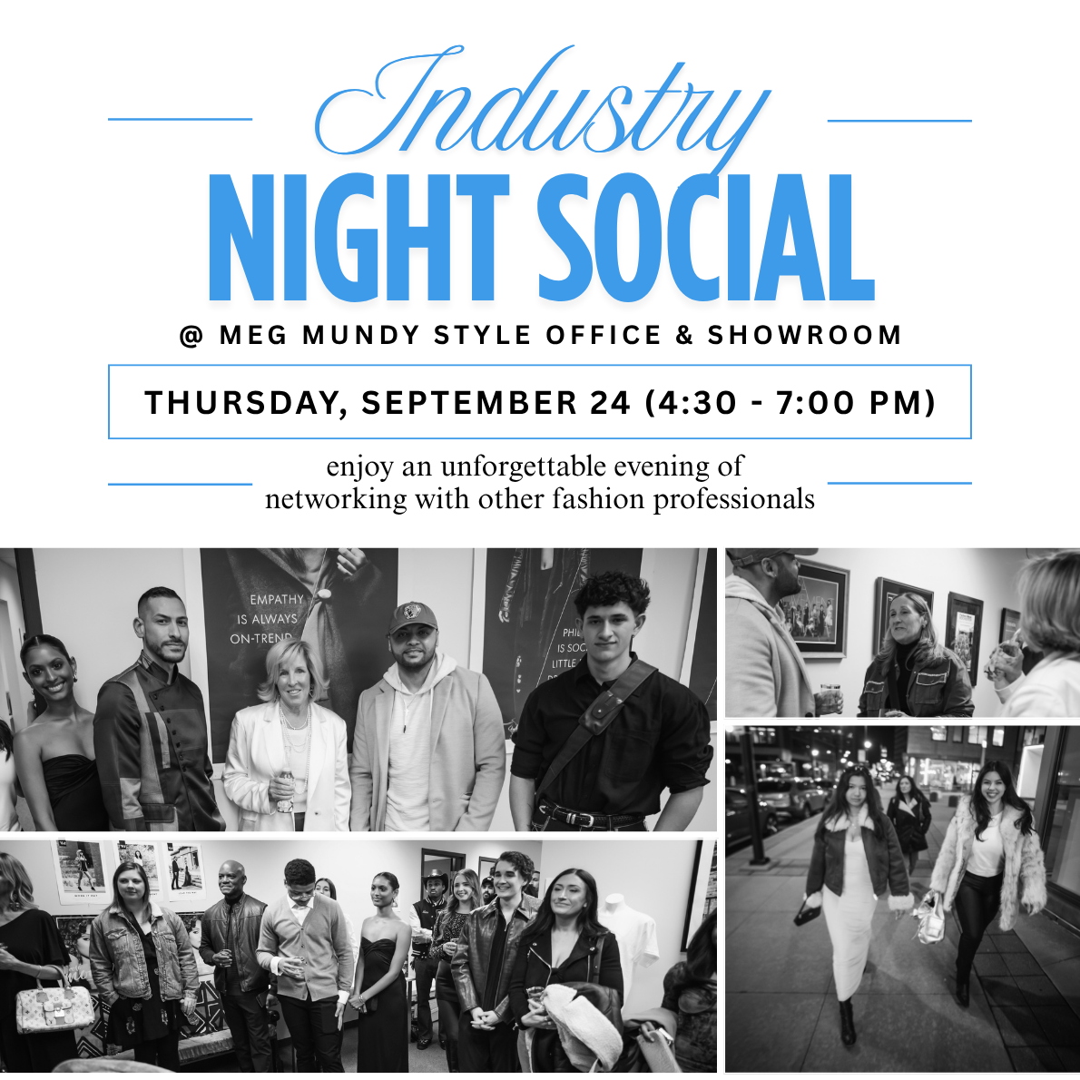 Industry Night Social at the Meg Mundy Style Office and Showroom, Thursday, September 24 from 4:30 to 7 PM